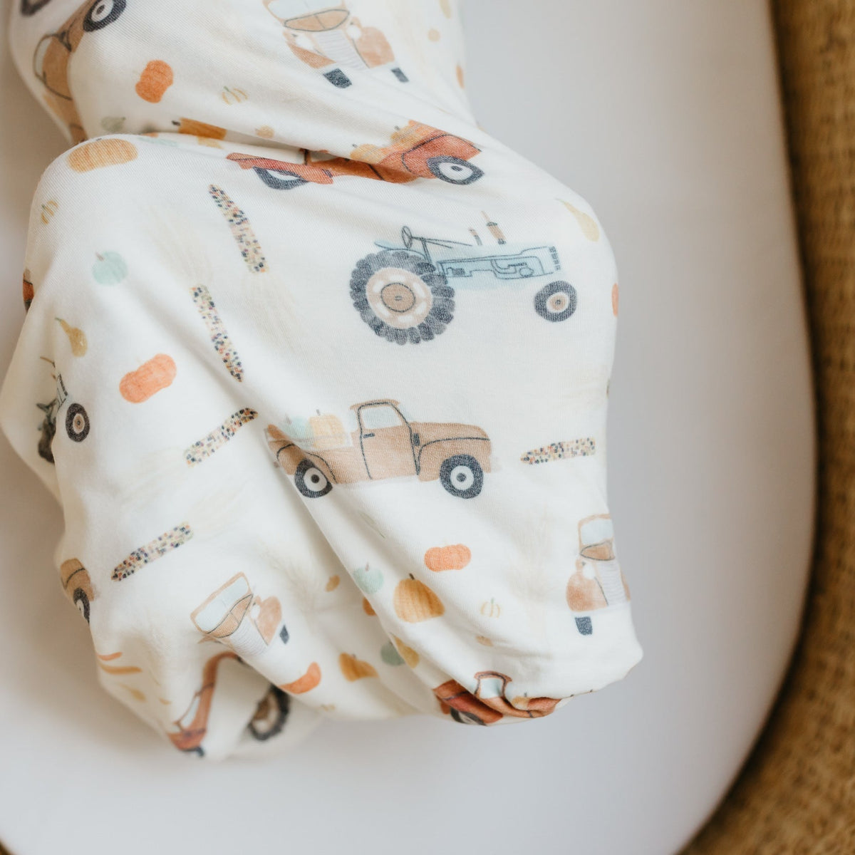 Copper Pearl Knit Swaddle Blanket | Hayride