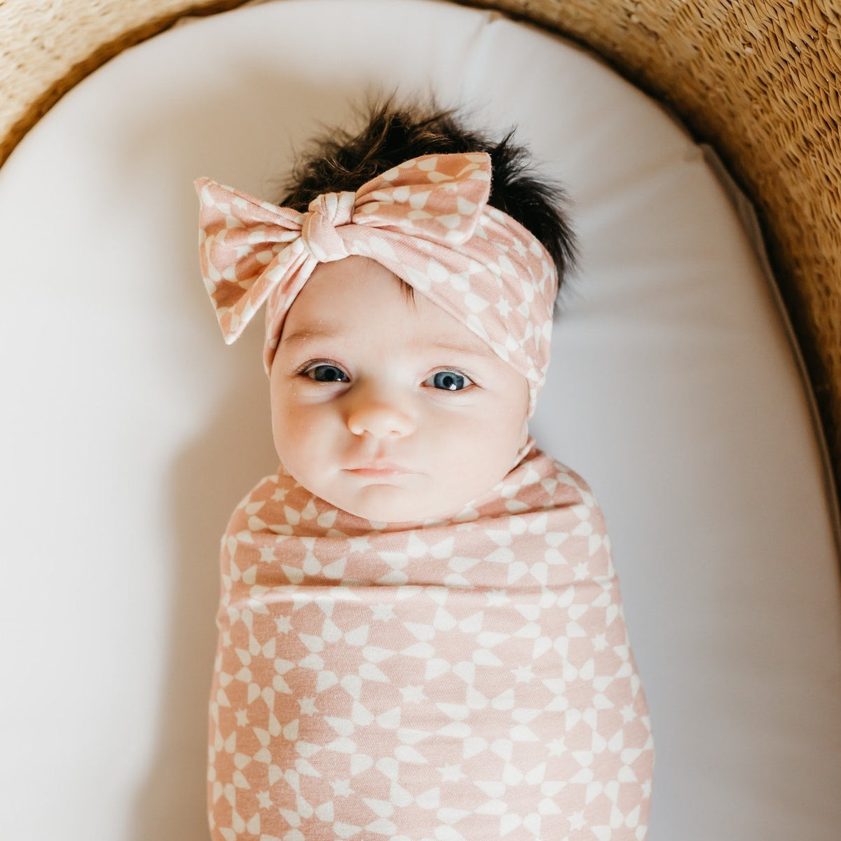 Copper Pearl Knit Swaddle Blanket | Star