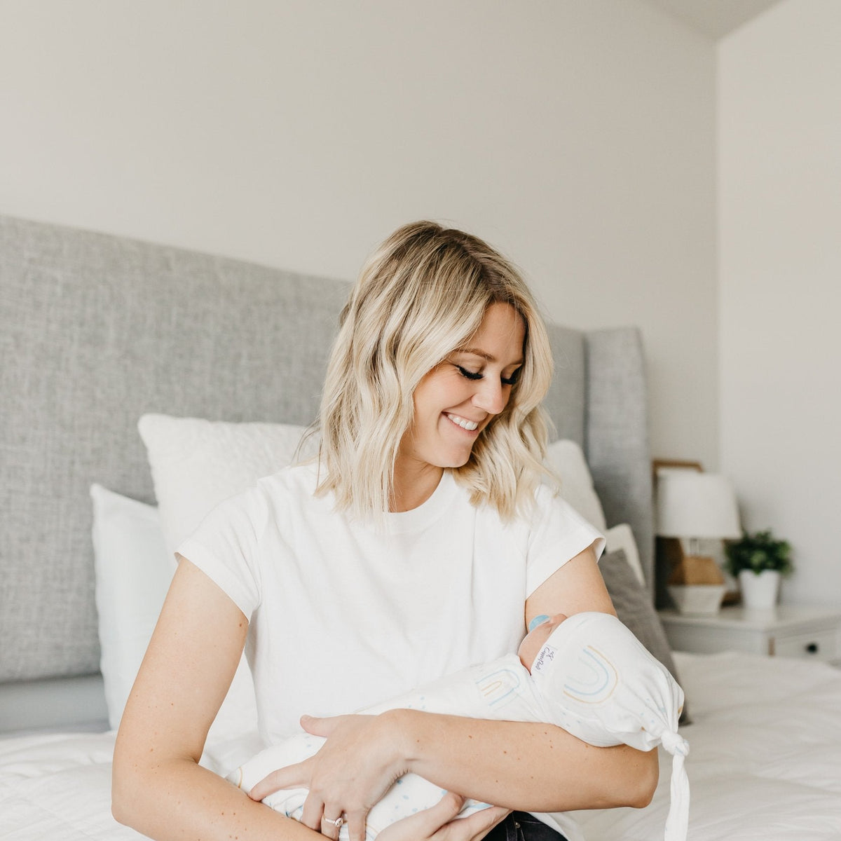 Copper Pearl Knit Swaddle Blanket | Skye