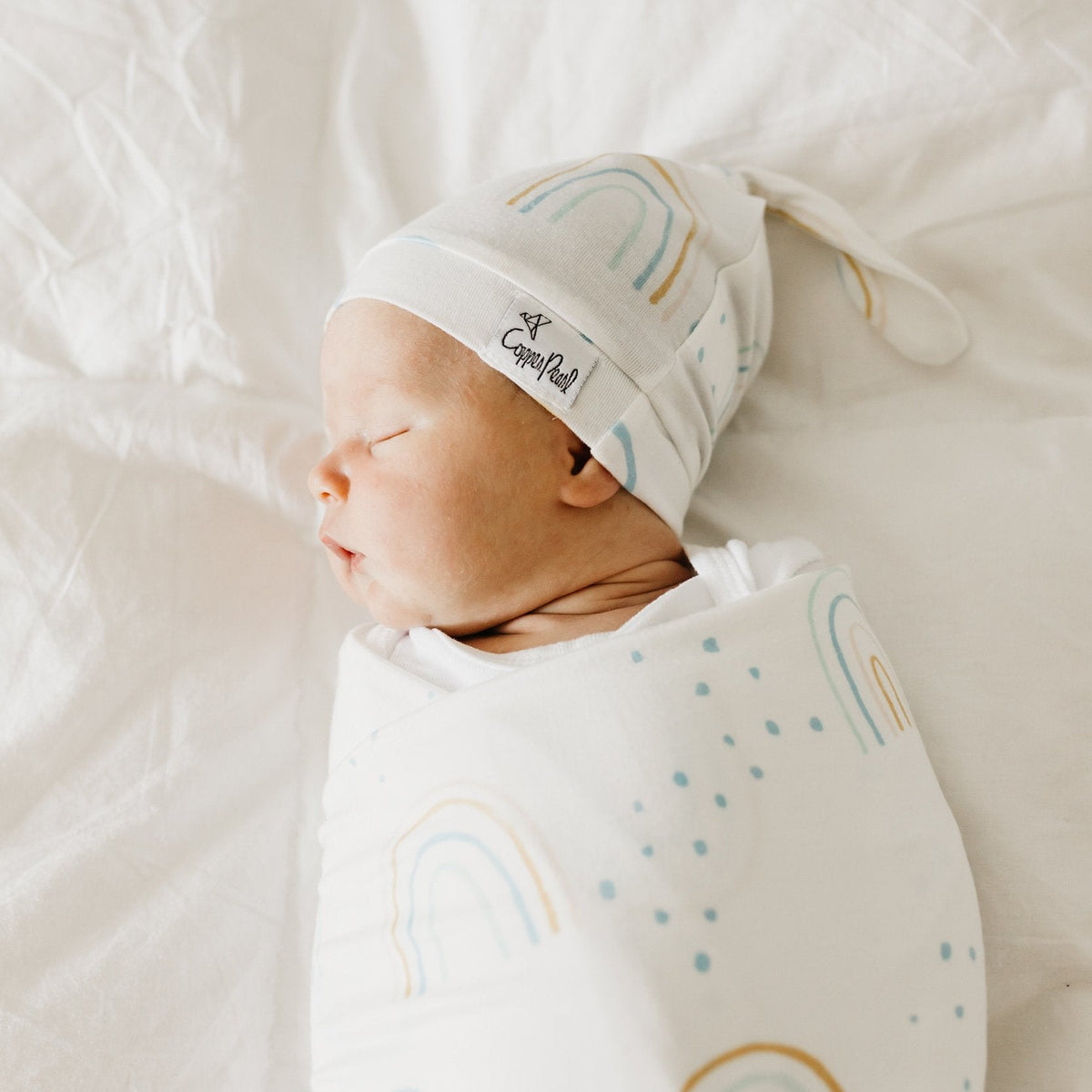 Copper Pearl Knit Swaddle Blanket | Skye