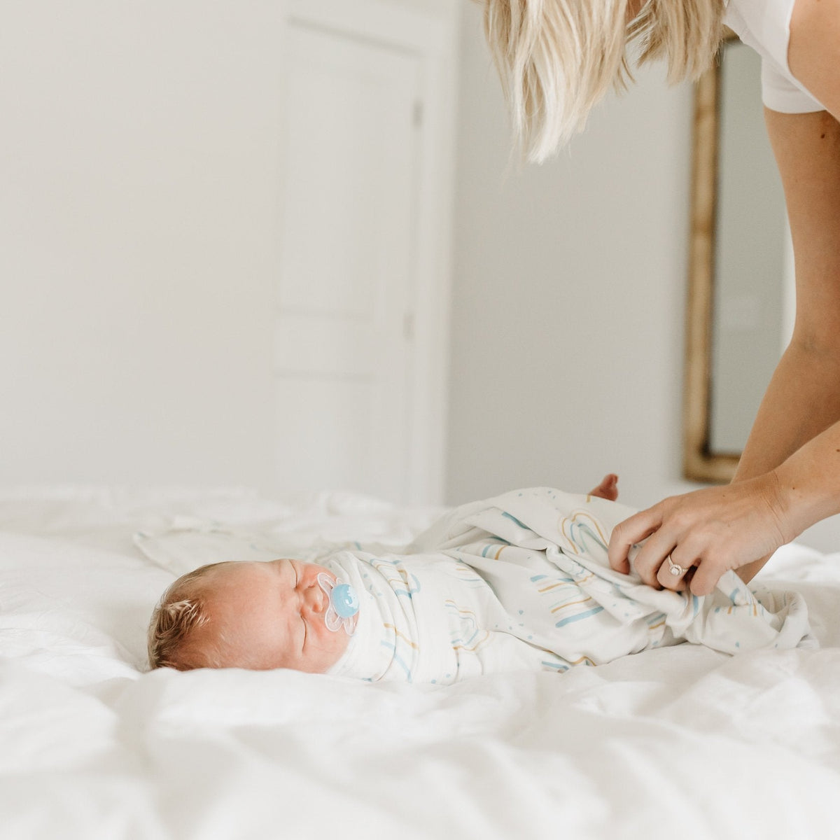 Copper Pearl Knit Swaddle Blanket | Skye