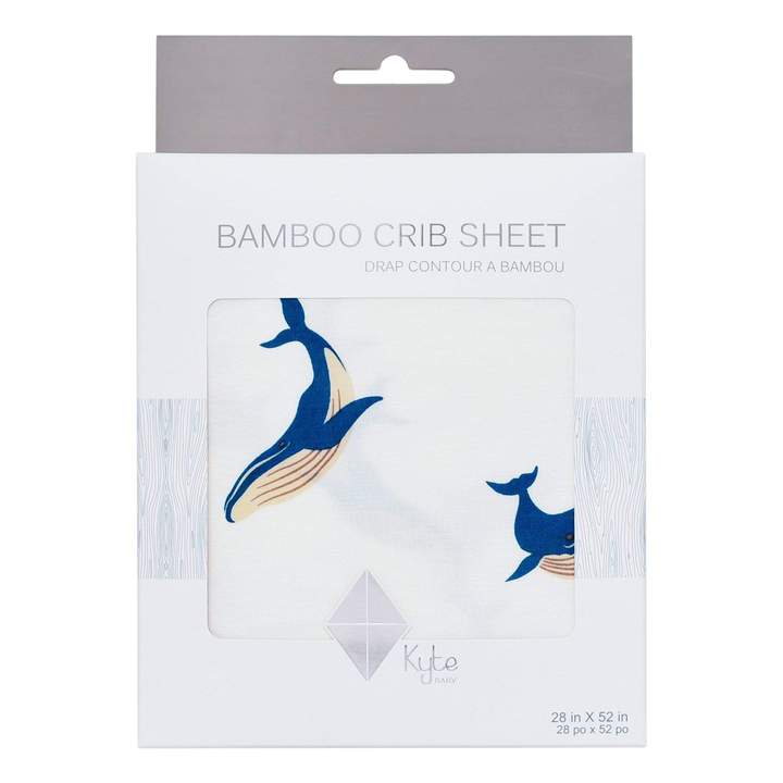 Kyte Baby Printed Crib Sheet - Whale