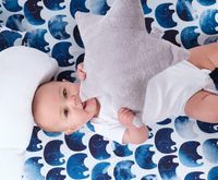 Oilo Jersey Crib Sheet - Indigo Elephant