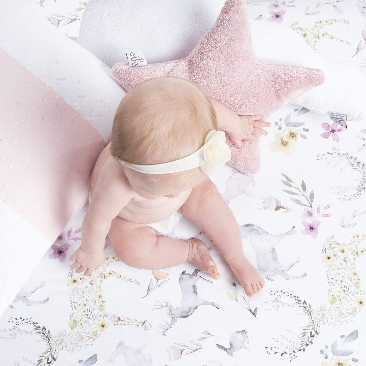 Oilo Jersey Crib Sheet - Fawn