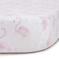 Oilo Crib Sheet Blush - Flamingo