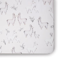 Oilo Jersey Crib Sheet - Llama