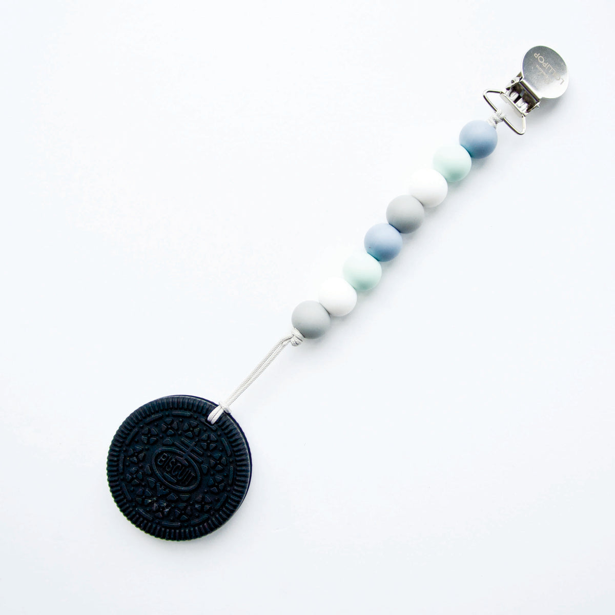 Loulou Lollipop Black Cookie Teether with Holder Set