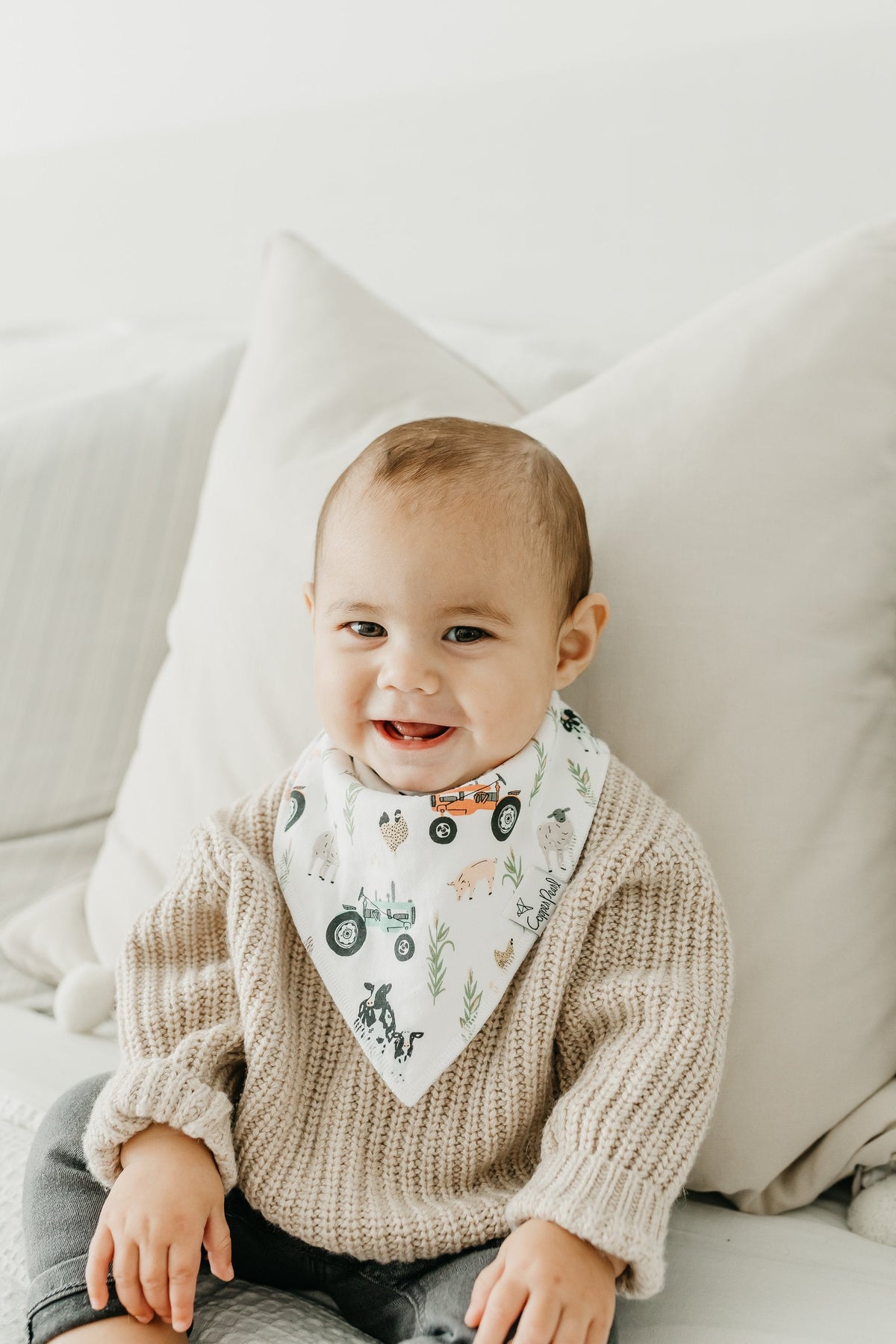 Copper Pearl Baby Bandana Bibs | Jo