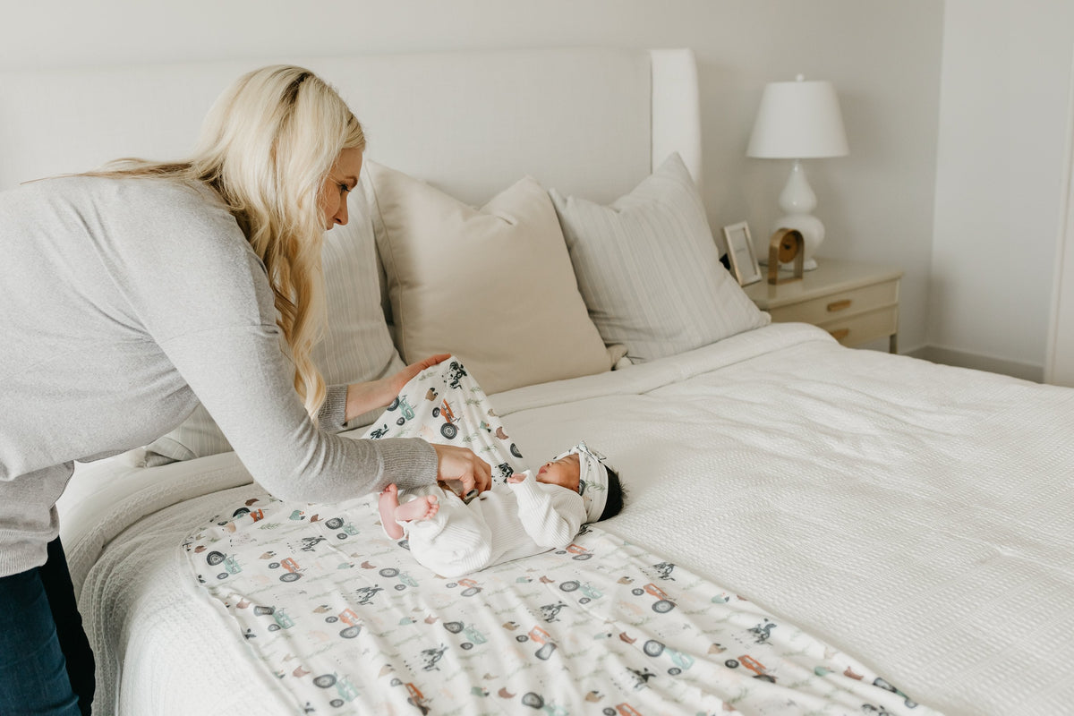 Copper Pearl Knit Swaddle Blanket | Jo