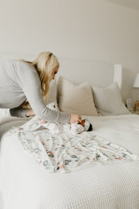 Copper Pearl Knit Swaddle Blanket | Jo