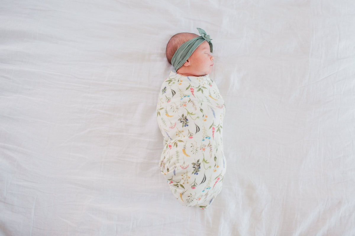 Copper Pearl Knit Swaddle Blanket - Aspen