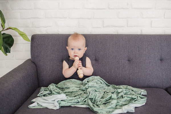 Copper Pearl Knit Swaddle Blanket - Poe