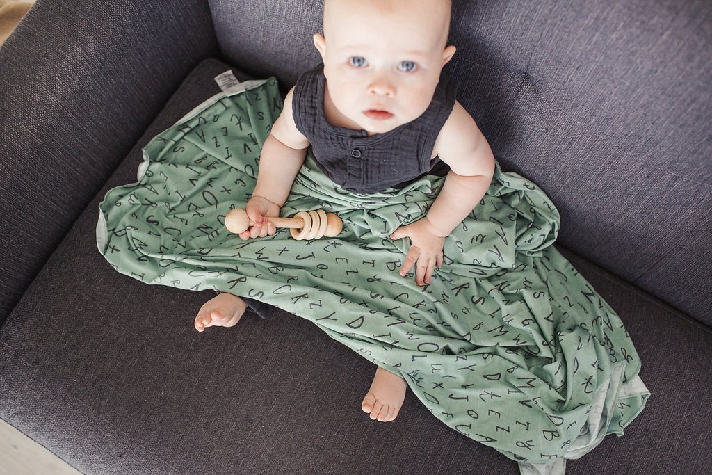 Copper Pearl Knit Swaddle Blanket - Poe