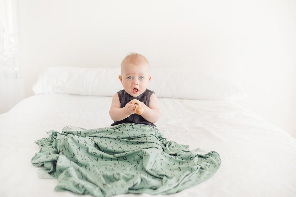 Copper Pearl Knit Swaddle Blanket - Poe