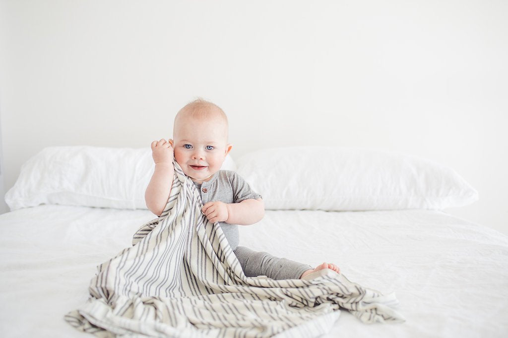 Copper Pearl Knit Swaddle Blanket - Midtown