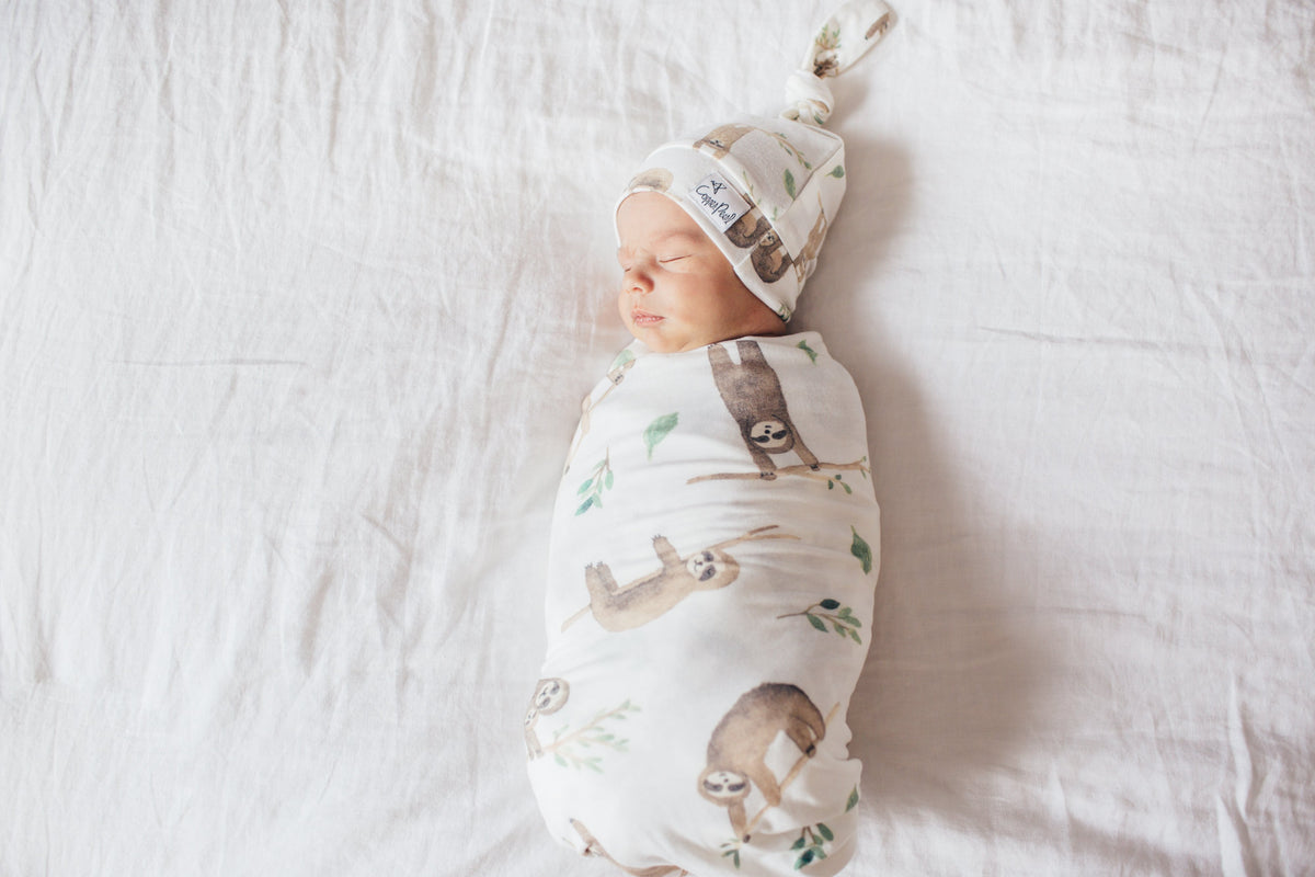 Copper Pearl Top Knot Hat - Noah