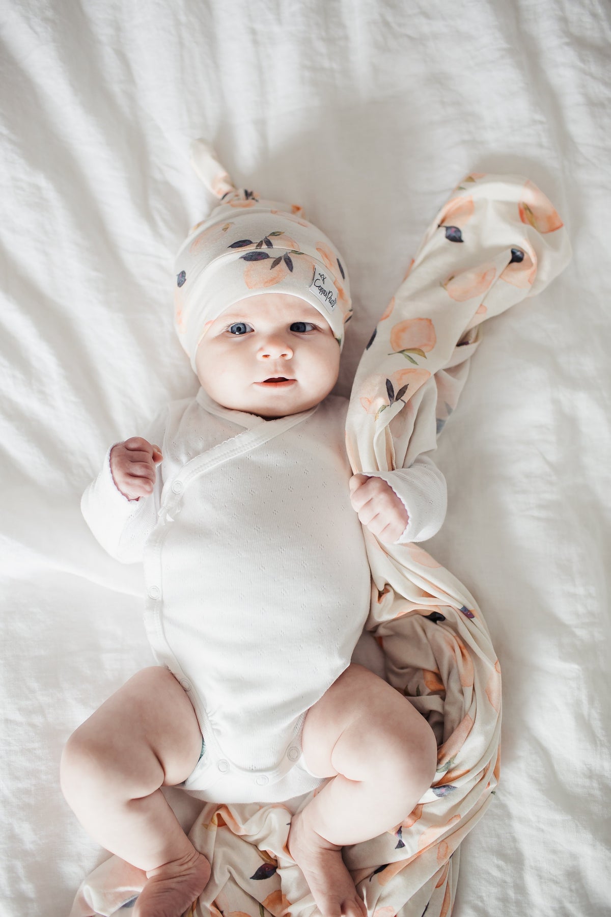 Copper Pearl Knit Swaddle Blanket - Caroline