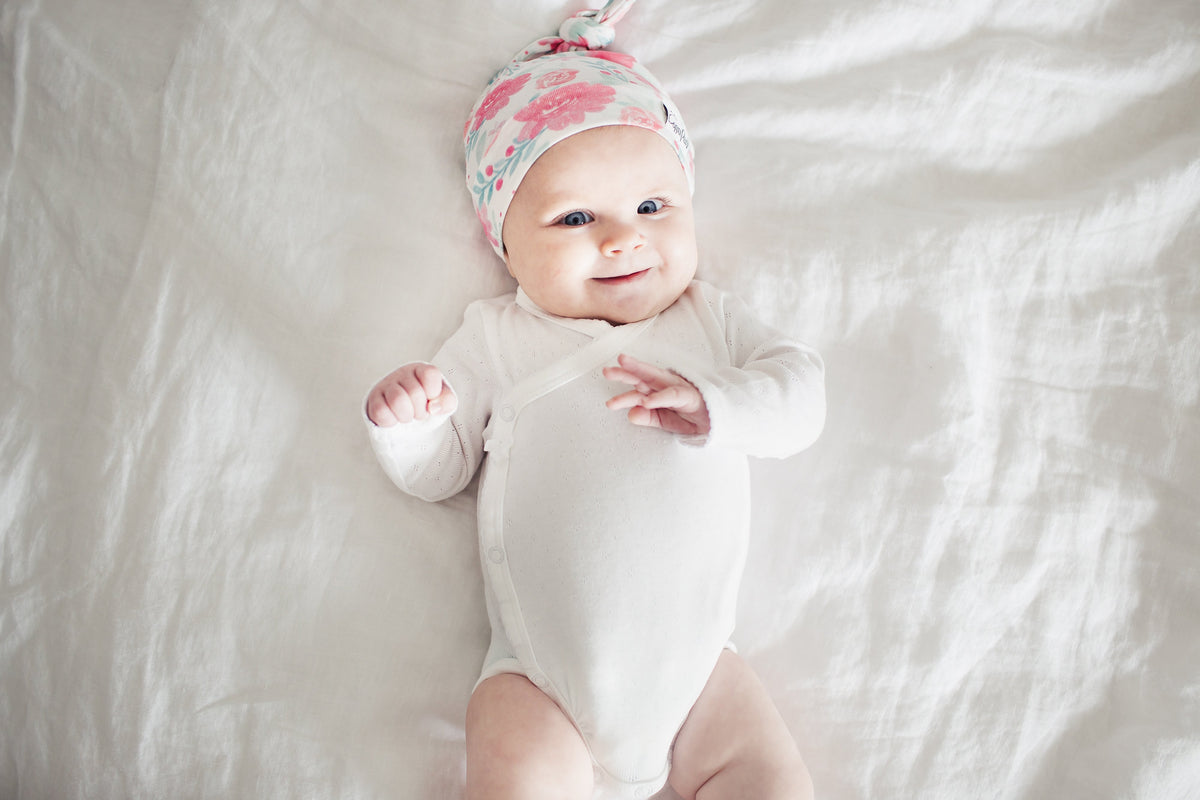 Copper Pearl Top Knot Hat - June