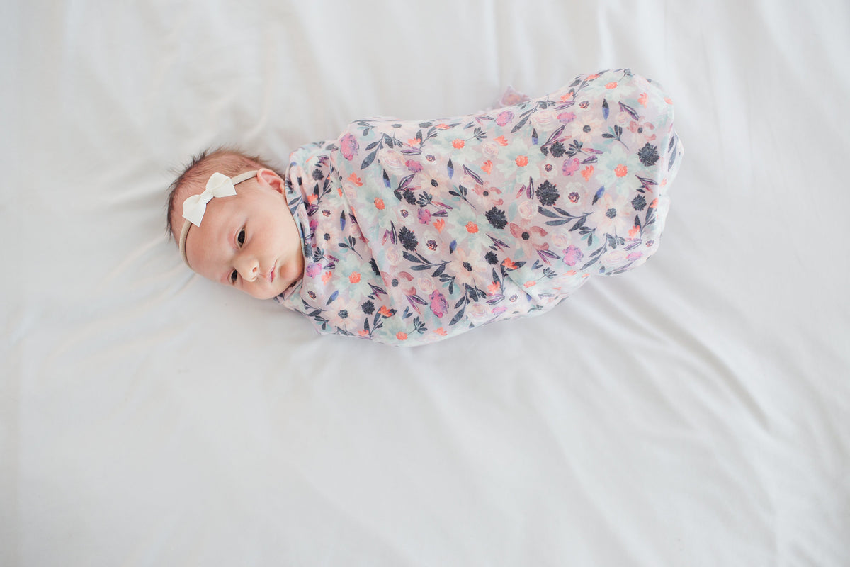 Copper Pearl Knit Swaddle Blanket - Morgan