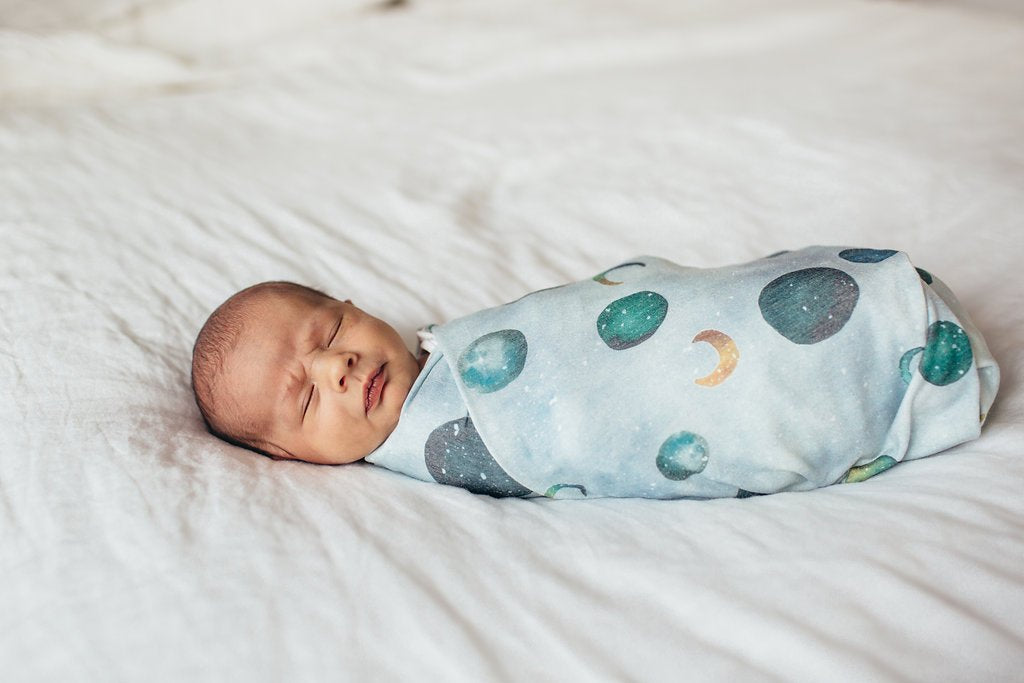 Copper Pearl Knit Swaddle Blanket - Lunar