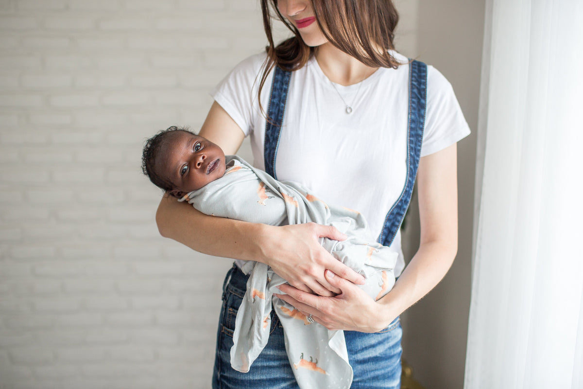 Copper Pearl Knit Swaddle Blanket - Swift