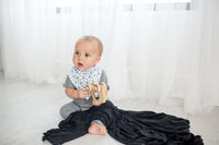 Copper Pearl Knit Swaddle Blanket - Midnight