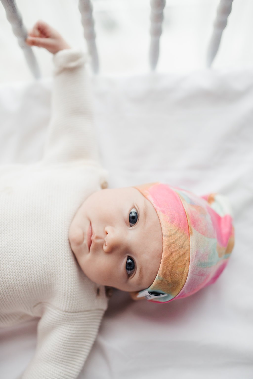 Copper Pearl Top Knot Hat - Monet