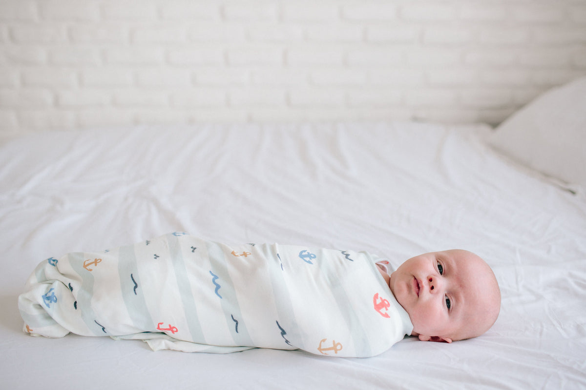 Copper Pearl Knit Swaddle Blanket - Newport