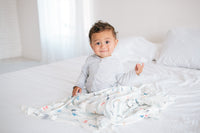 Copper Pearl Knit Swaddle Blanket - Newport