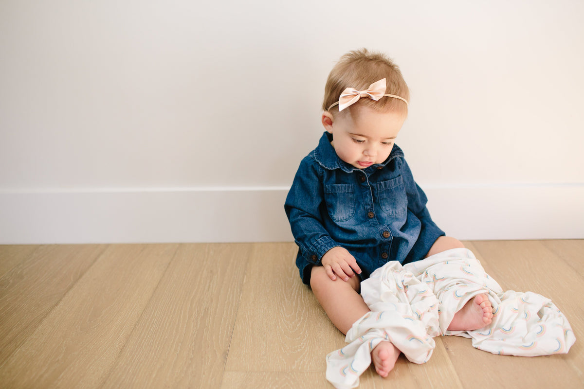 Copper Pearl Knit Swaddle Blanket - Daydream