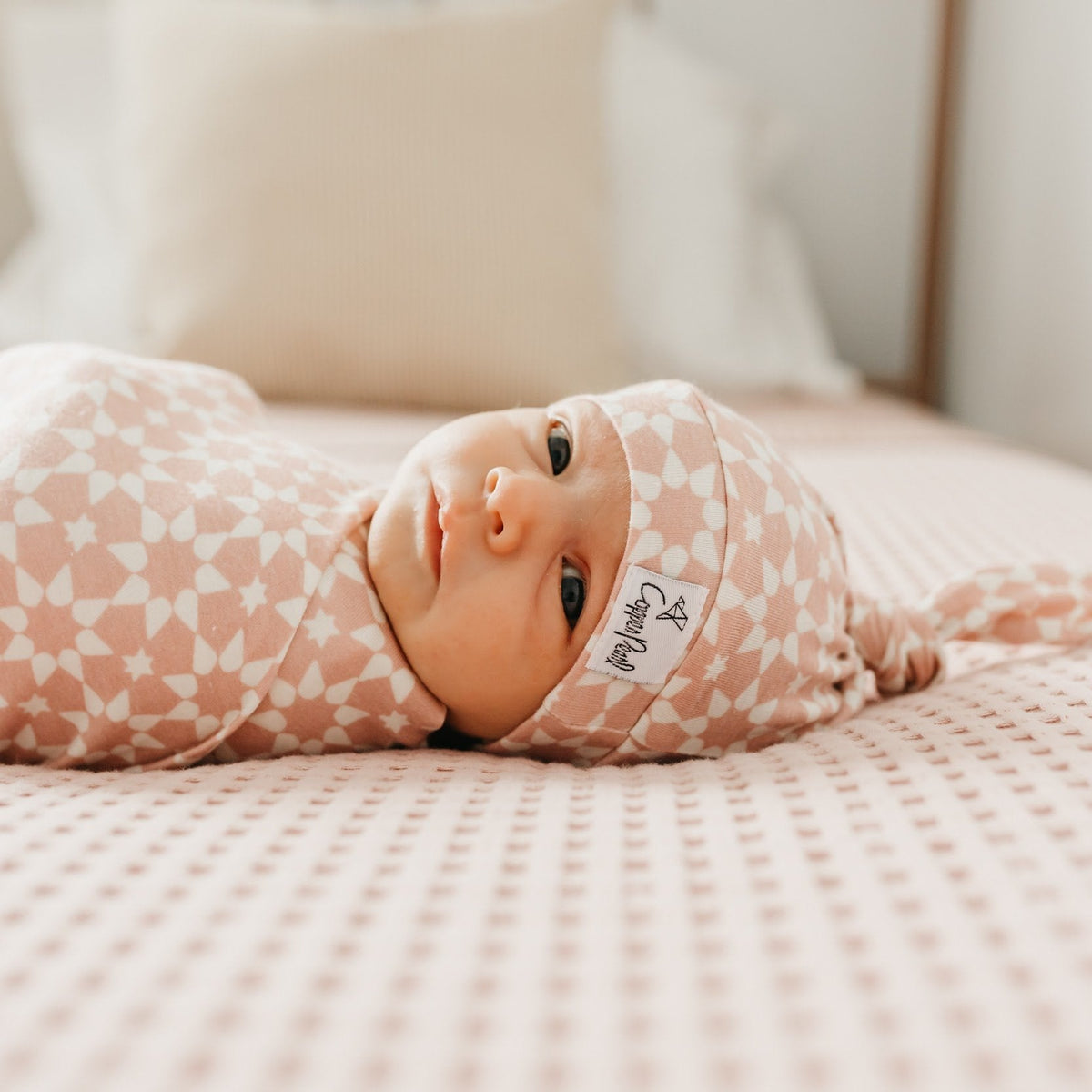 Copper Pearl Knit Swaddle Blanket | Star