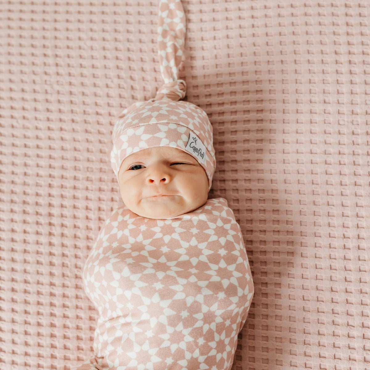 Copper Pearl Knit Swaddle Blanket | Star