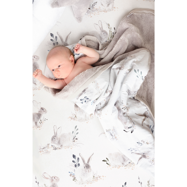 Oilo Jersey Crib Sheet - Cottontail