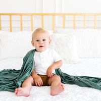 Copper Pearl Knit Swaddle Blanket | Journey