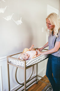 Diaper Changing Pad Cover - Smitten - Copper Pearl - 3