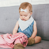 Baby Bandana Bibs - Grey Basics - Copper Pearl - 3