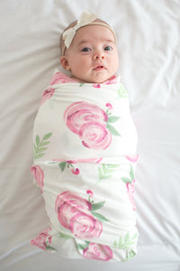 Copper Pearl Knit Swaddle Blanket - Grace