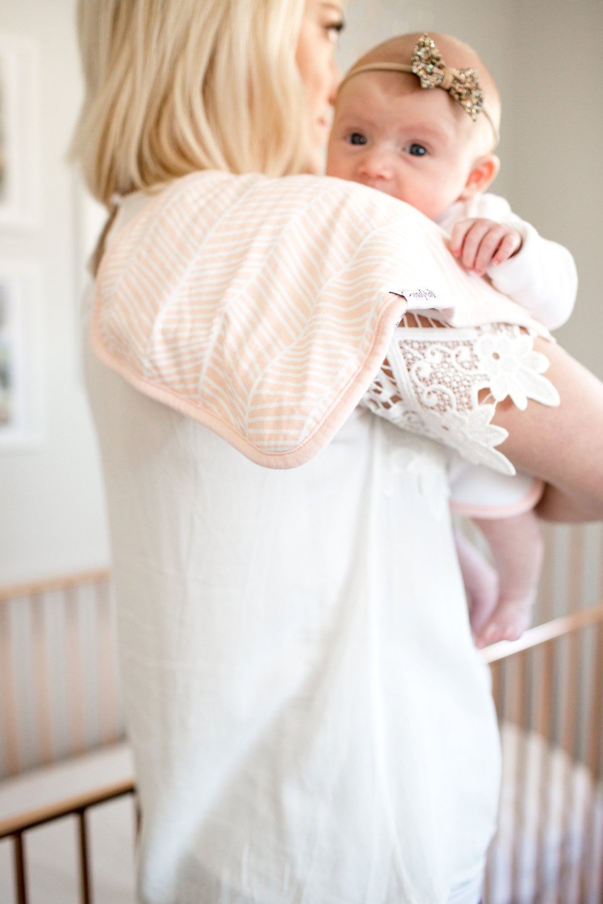 Copper Pearl Premium Burp Cloths - Blush