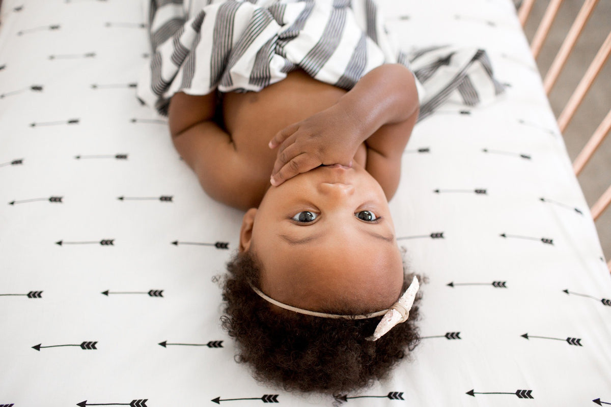 Copper Pearl Cotton Fitted Crib Sheet - Native