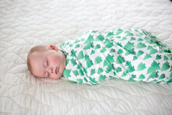 Copper Pearl Knit Swaddle Blanket - Forest