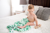 Copper Pearl Knit Swaddle Blanket - Forest