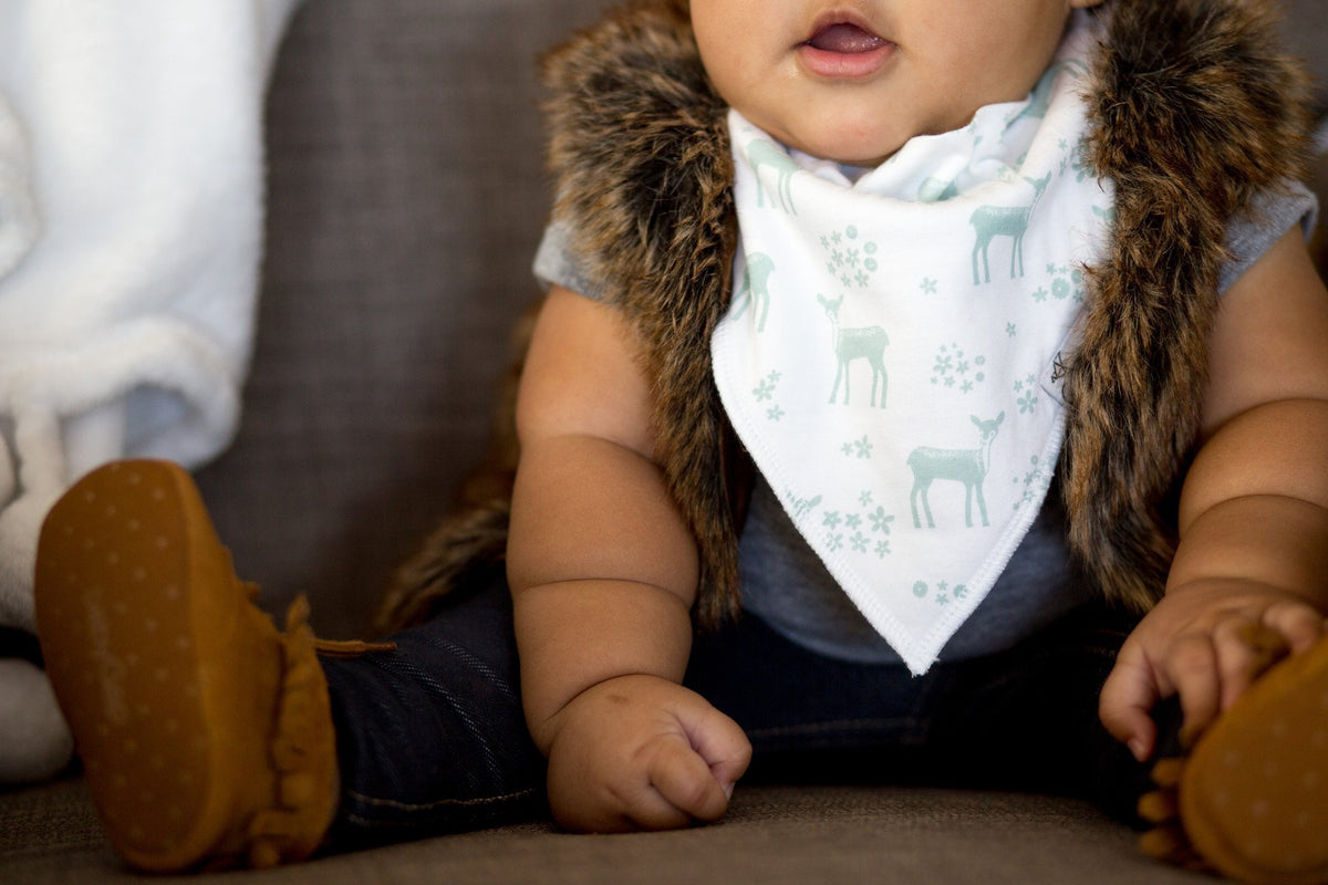 Baby Bandana Bibs - Fawn - Copper Pearl - 2