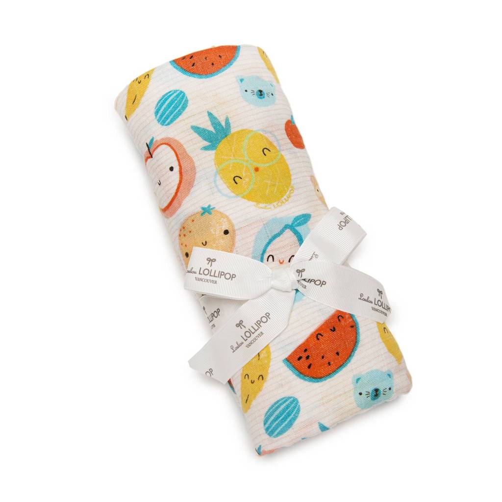 Loulou Lollipop Muslin Swaddle - Cutie Fruits