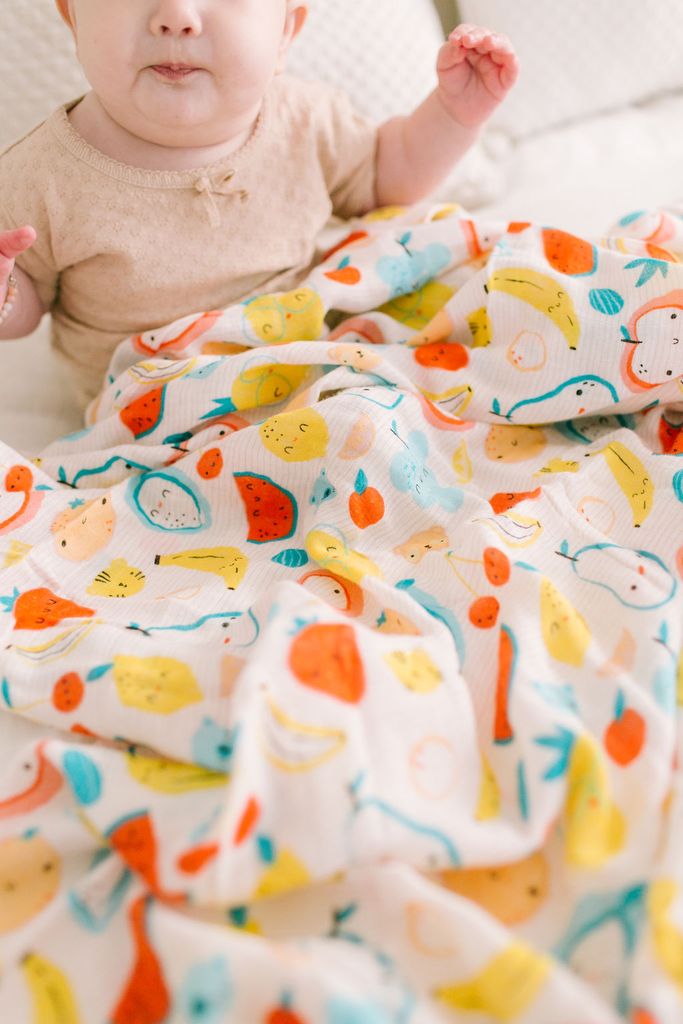 Loulou Lollipop Muslin Swaddle - Cutie Fruits