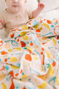 Loulou Lollipop Muslin Swaddle - Cutie Fruits