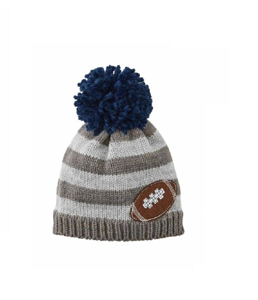 Mud Pie Grey Football Knit Hat