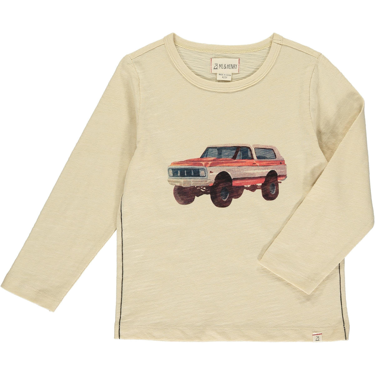 Me & Henry Cherokee Raglan Printed Tee | Beige Bronco