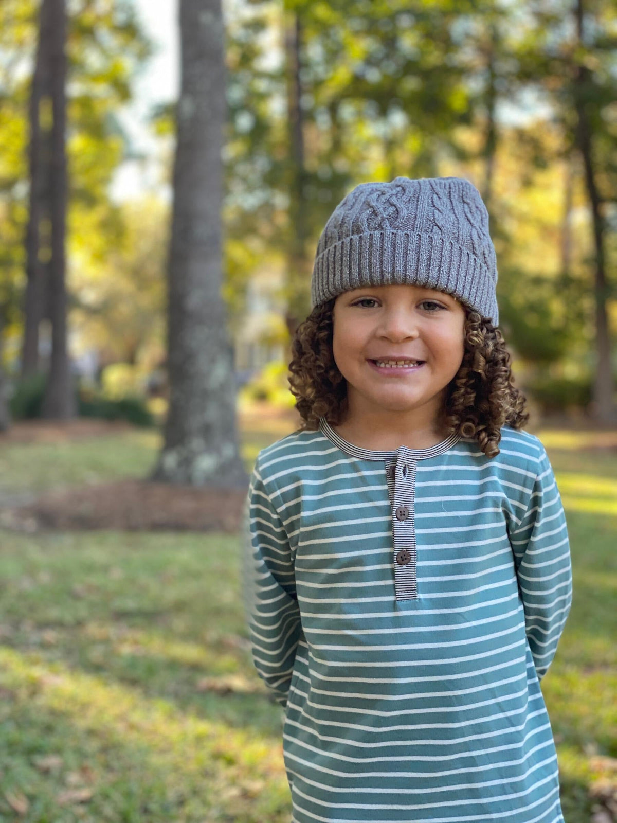 Me & Henry Arcadia Cotton Beanie Hat | Grey