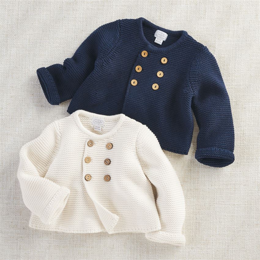 Mud Pie Ivory Knit Baby Cardigan