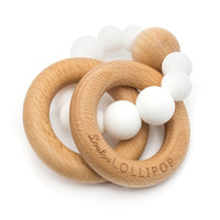 Loulou Lollipop Bubble Wood + Silicone Teether